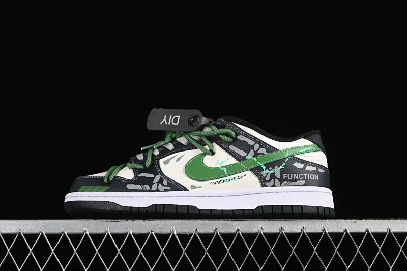 All Categories Nk SB Dunk Series Nk SB Dunk Low Low-top sneakers Nk Dunk Low FZBB Functional theme machine Gray beige green SB strap low-top casual sneakers DD1391-100